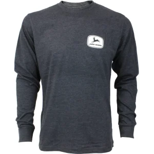 Outback Toys John Deere<John Deere American Flag Charcoal Gray Longsleeve T-Shirt