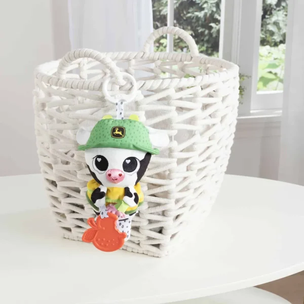 Manufacturer_ERTL Preschool Playroom | Stuffed Animals & Puppets<John Deere Bella the Cow Clip & Go™ Plush by ERTL