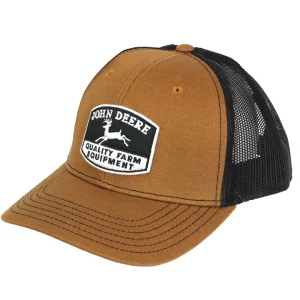 Outback Toys John Deere<John Deere Brown Twill Hat with Black Mesh Back