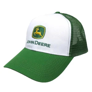 Outback Toys John Deere<John Deere Cap White & Green with Green Mesh Back