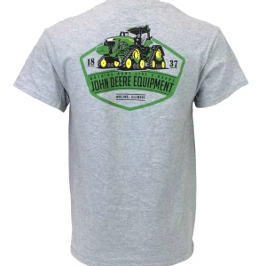 Outback Toys John Deere<John Deere Equipment RX Tractor Heather Gray Short Sleeve T-Shirt
