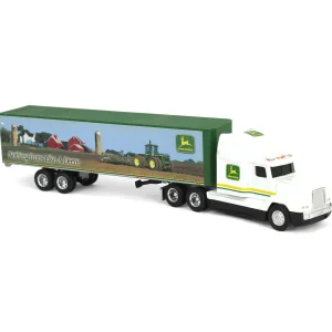 Manufacturer_Other Box Trucks & Trailers<1/64 John Deere Freightliner C120 Semi with "Nothing Runs Like a Deere" Box Trailer