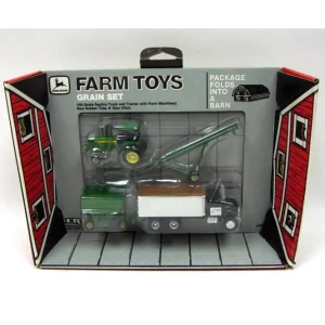 Manufacturer_ERTL Ertl Farm Sets<1/64 John Deere Grain Set in Box Barn