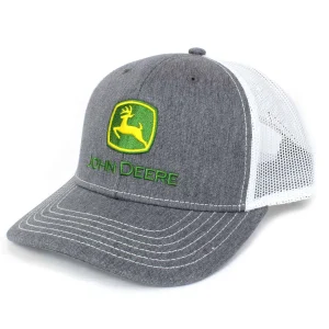 Outback Toys John Deere<John Deere Heather Gray & White Mesh Back Hat