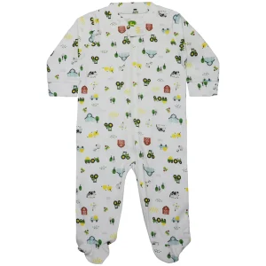 Outback Toys John Deere<John Deere Infant Farmland White Zip-Up Coverall
