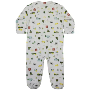 Outback Toys John Deere<John Deere Infant Farmland White Zip-Up Coverall