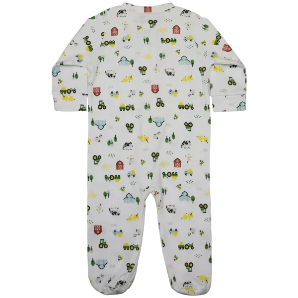 Outback Toys John Deere<John Deere Infant Farmland White Zip-Up Coverall