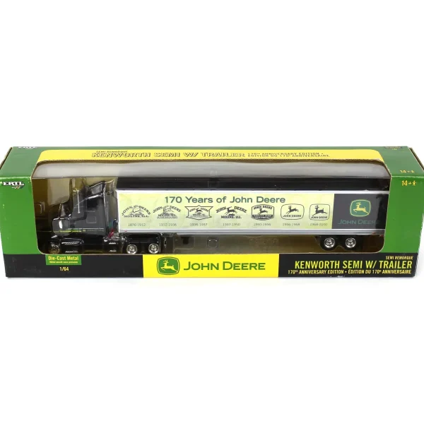 Manufacturer_ERTL Box Trucks & Trailers<1/64 John Deere Kenworth Semi with 170th Anniversary Graphics