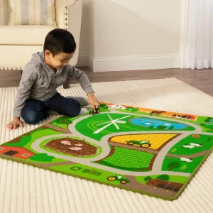 Outback Toys Preschool Playroom<John Deere Kids Playmat with Tractor & Agriculture Theme