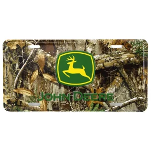 Outback Toys Branded Signs | Tools & Auto<John Deere Logo Camo 6" x 12" Metal License Plate