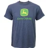 Outback Toys John Deere<John Deere Logo Heather Blue Short Sleeve T-Shirt