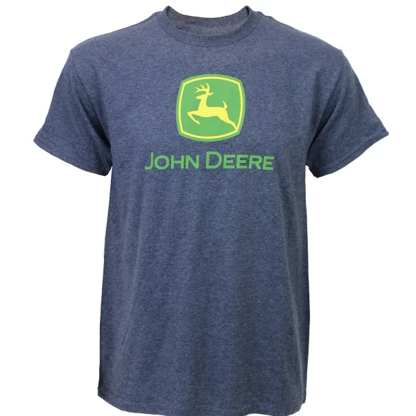 Outback Toys John Deere<John Deere Logo Heather Blue Short Sleeve T-Shirt