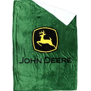 Outback Toys Bed & Bath<John Deere Logo 50in x 70in Fleece Sherpa Throw Blanket