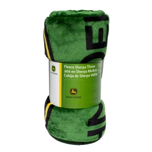 Outback Toys Bed & Bath<John Deere Logo 50in x 70in Fleece Sherpa Throw Blanket
