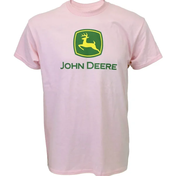 Outback Toys John Deere<John Deere Logo Soft Pink Short Sleeve T-Shirt