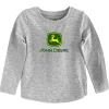 Outback Toys John Deere<John Deere Logo Youth Girls Grey Long Sleeve Shirt
