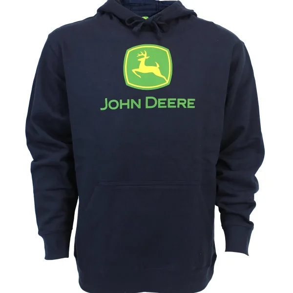 Outback Toys John Deere<John Deere Modern Logo Navy Blue Hooded Sweatshirt