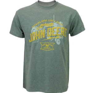 Outback Toys John Deere<John Deere Nothing Runs Like a Deere Green Short Sleeve T-Shirt with Vintage Logo