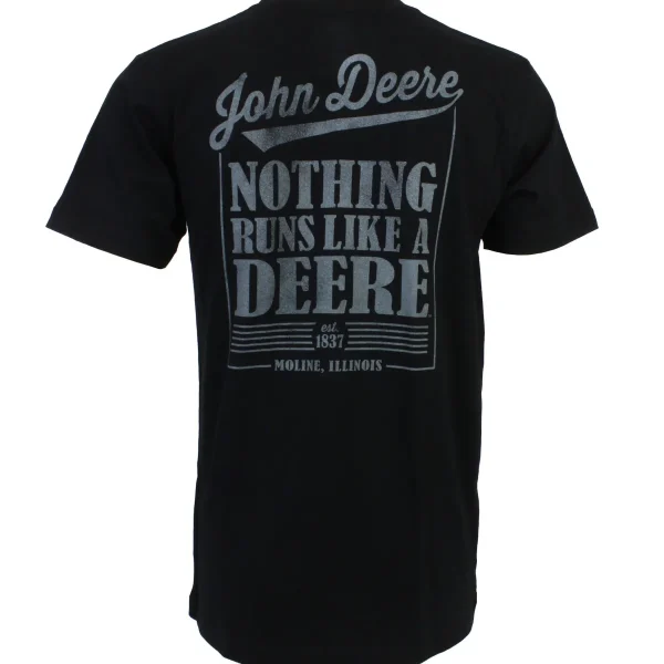 Outback Toys John Deere<John Deere Nothing Runs Like a Deere Black Short Sleeve T-Shirt