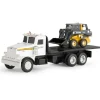 Manufacturer_ERTL Lowboys & Flatbeds<1/64 John Deere Peterbilt Flatbed Truck with 320E Skid Steer