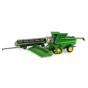 Manufacturer_ERTL Combines & Harvesters<1/64 John Deere S690 Tracked Combine with Corn Head, Grain Head & Cart