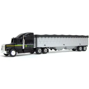 Manufacturer_ERTL Agricultural Trucks<1/64 John Deere Semi with Black Cab and Grain Hauler