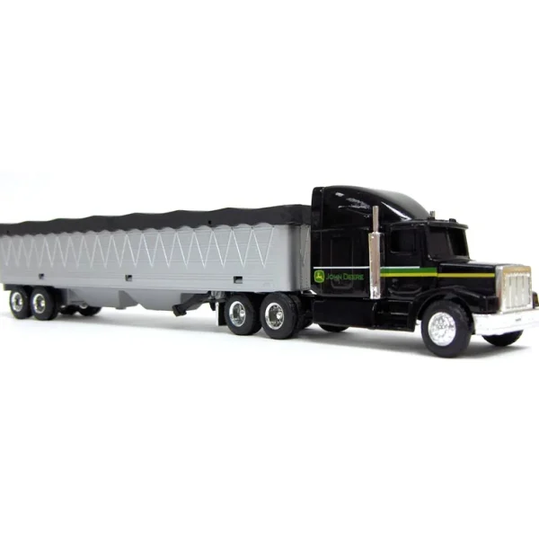 Manufacturer_ERTL Agricultural Trucks<1/64 John Deere Semi with Black Cab and Grain Hauler