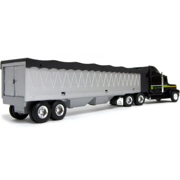 Manufacturer_ERTL Agricultural Trucks<1/64 John Deere Semi with Black Cab and Grain Hauler