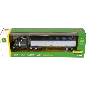 Manufacturer_ERTL Agricultural Trucks<1/64 John Deere Semi with Black Cab and Grain Hauler