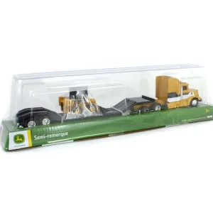 Manufacturer_ERTL Loaders | Lowboys & Flatbeds<1/64 John Deere Semi with Skid Loader Value Set