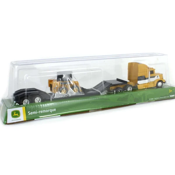 Manufacturer_ERTL Loaders | Lowboys & Flatbeds<1/64 John Deere Semi with Skid Loader Value Set