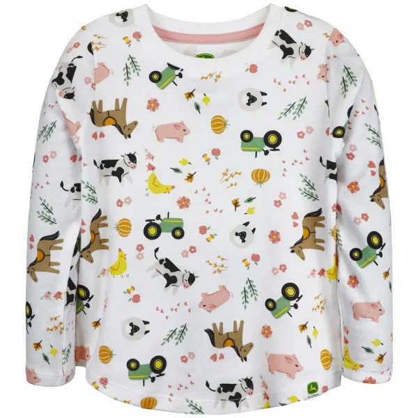 Outback Toys John Deere<John Deere Toddler Farm Life White T-Shirt
