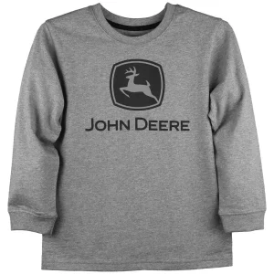 Outback Toys John Deere<John Deere Trademark Grey Youth Long Sleeve T-shirt