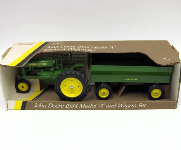Manufacturer_ERTL Implements<1/16 John Deere Unstyled A & Wagon, Made in the USA