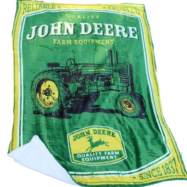 Outback Toys Bed & Bath<John Deere Vintage Logo 50in x 70in Throw Blanket