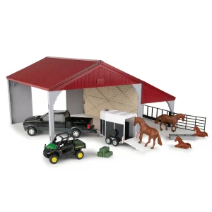 Manufacturer_ERTL Pickup Trucks | Play Animals & Accessories<1/32 John Deere Weathered Barn Play Set by ERTL