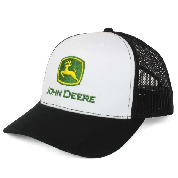 Outback Toys John Deere<John Deere White & Black Mesh Back Hat