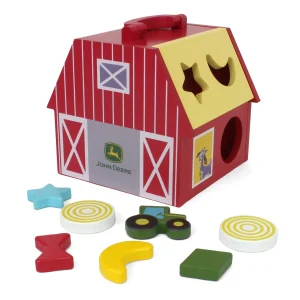 Outback Toys Games & Puzzles | Preschool Playroom<John Deere Wooden Barn Shape Sorter Toy