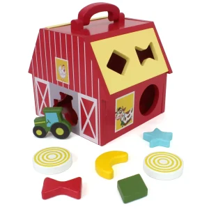 Outback Toys Games & Puzzles | Preschool Playroom<John Deere Wooden Barn Shape Sorter Toy
