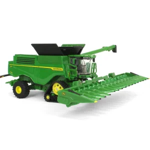 Manufacturer_ERTL Combines & Harvesters<1/64 John Deere X9 1100 Combine w/ Front Tracks and Draper & Corn Heads, ERTL Prestige Collection