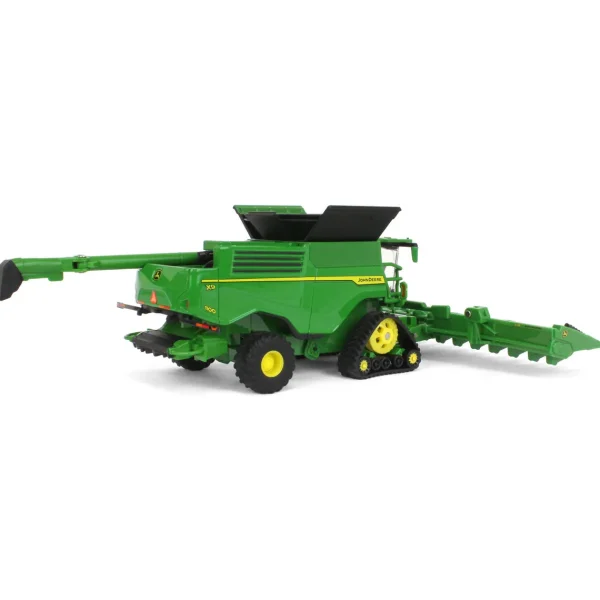 Manufacturer_ERTL Combines & Harvesters<1/64 John Deere X9 1100 Combine w/ Front Tracks and Draper & Corn Heads, ERTL Prestige Collection