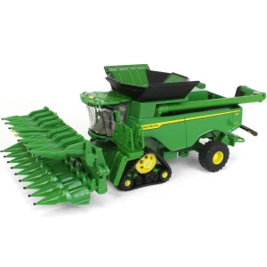 Manufacturer_ERTL Combines & Harvesters<1/64 John Deere X9 1100 Combine w/ Front Tracks and Draper & Corn Heads, ERTL Prestige Collection