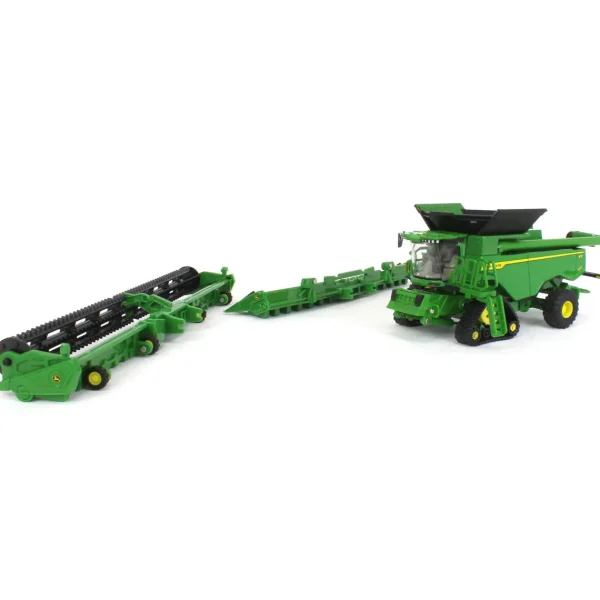 Manufacturer_ERTL Combines & Harvesters<1/64 John Deere X9 1100 Combine w/ Front Tracks and Draper & Corn Heads, ERTL Prestige Collection