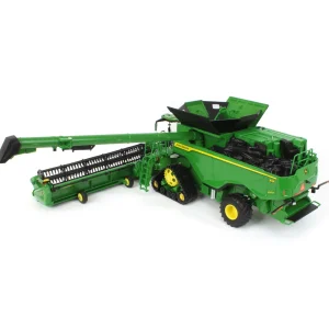 Manufacturer_ERTL Combines & Harvesters<1/32 John Deere X9 1000 Tracked Combine w/ Corn & Draper Heads, ERTL Prestige Collection