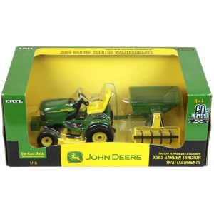 Manufacturer_ERTL Lawn & Garden<1/16 John Deere X585 Garden Tractor with Attachments