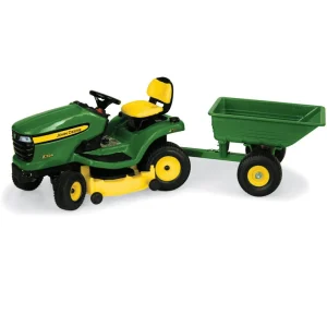 Manufacturer_ERTL Lawn & Garden<1/16 John Deere X324 with 4 Wheel Steer, 48 Mower Deck & Dump Cart