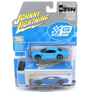 Manufacturer_Johnny Lightning Cars & Suvs<1/64 Johnny Lightning 2014 Dodge Challenger SRT8, Blue, Petty's Garage