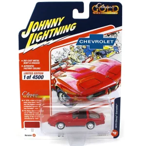 Manufacturer_Johnny Lightning Cars & Suvs<1/64 Johnny Lightning Classic Gold 2023 Release 1A - 1979 Chevrolet Corvette, Red
