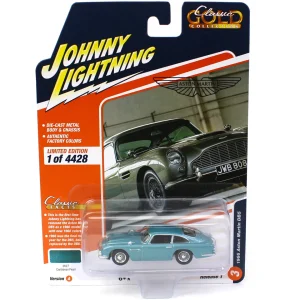 Manufacturer_Johnny Lightning Cars & Suvs<1/64 Johnny Lightning Classic Gold 2023 Release 1A - 1966 Aston Martin DB5, Caribbean Pearl