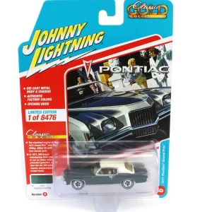 Manufacturer_Auto World Cars & Suvs<1/64 Johnny Lightning Classic Gold 2022 Release 3B - 1971 Pontiac Grand Prix Bluestone Gray Metallic